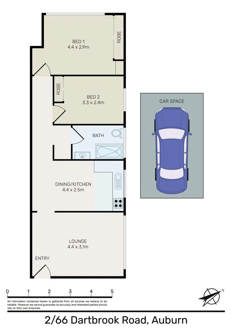 Floorplan of Homely unit listing, 2/66 Dartbrook Road, Auburn NSW 2144