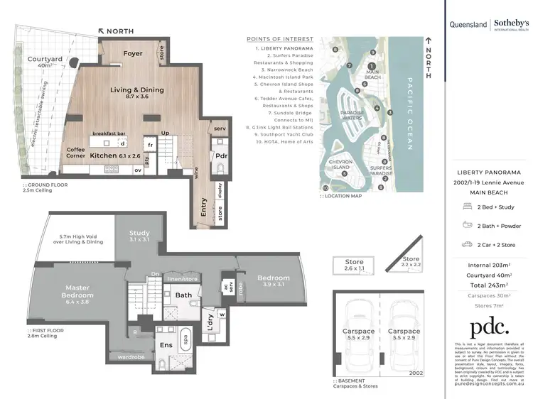 Floorplan of Homely apartment listing, 2002/1 Lennie Avenue, Main Beach QLD 4217