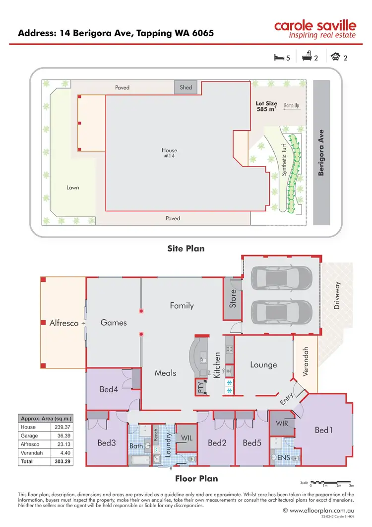 Floorplan of Homely house listing, 14 Berigora Ave, Tapping WA 6065