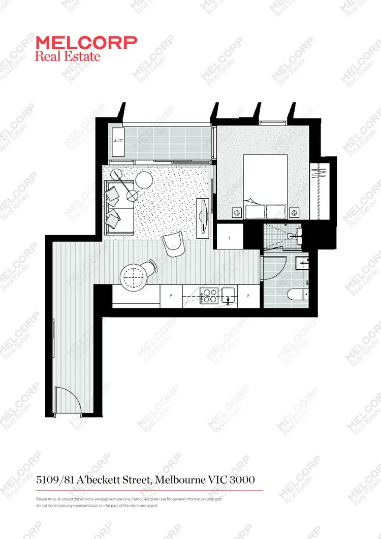 Floorplan of Homely apartment listing, 5109/81 A'beckett Street, Melbourne VIC 3000
