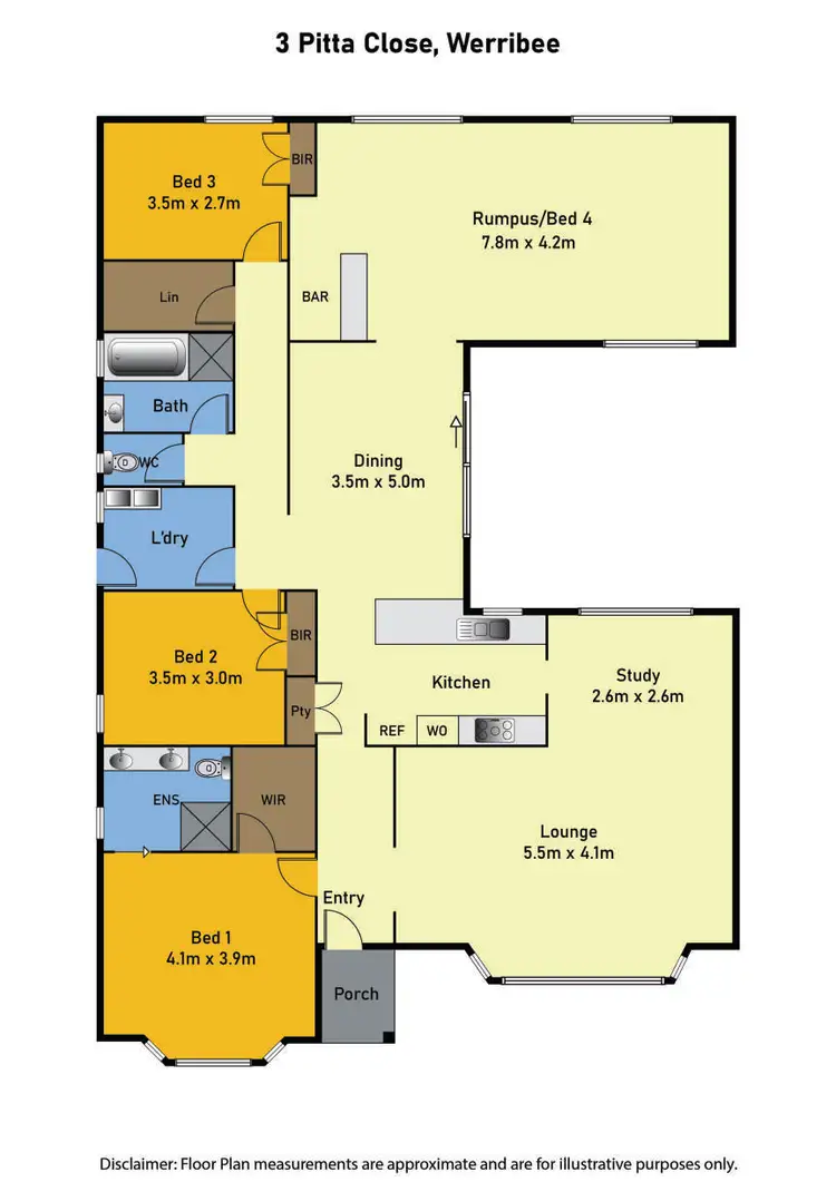 Floorplan of Homely house listing, 3 Pitta Close, Werribee VIC 3030