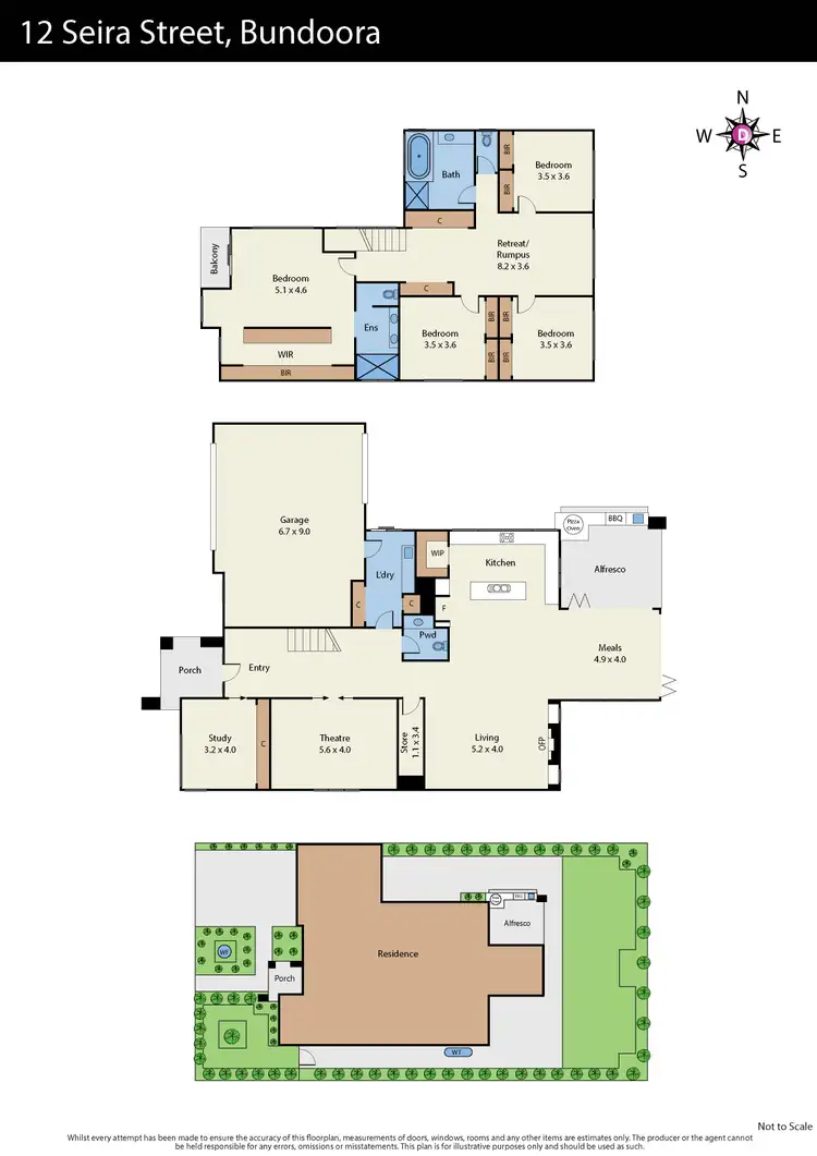 Floorplan of Homely house listing, 12 Seira Street, Bundoora VIC 3083