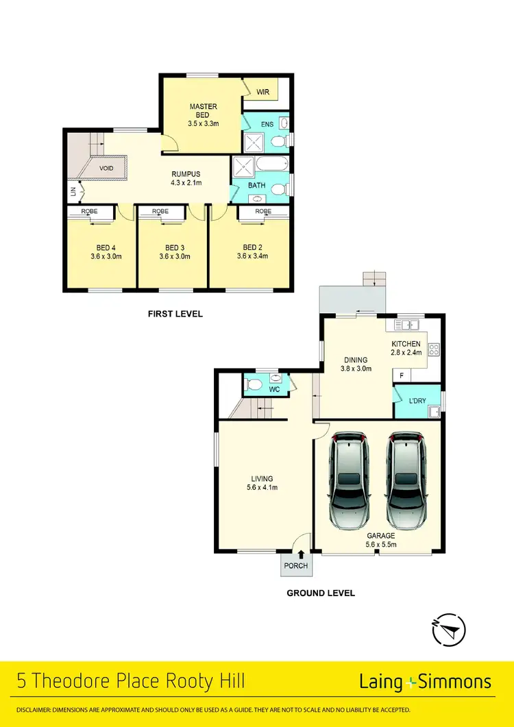 Floorplan of Homely house listing, 5 Theodore Place, Rooty Hill NSW 2766