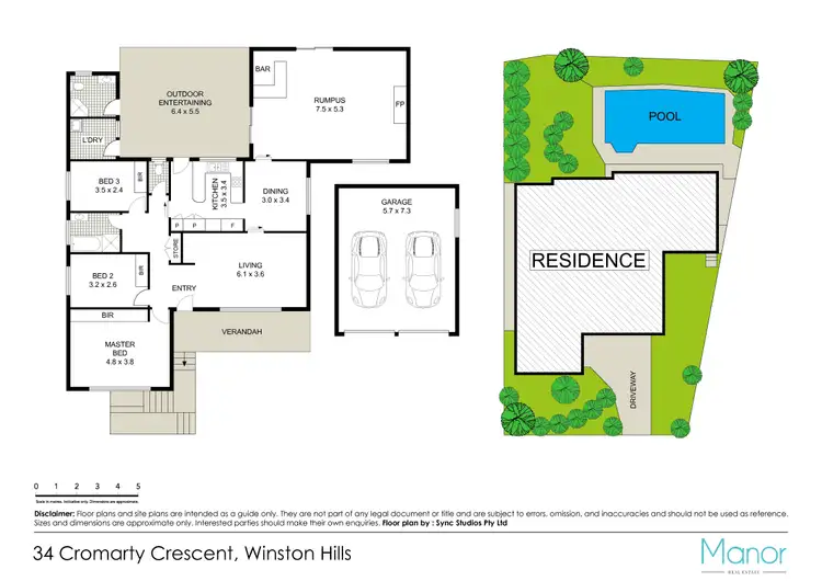Floorplan of Homely house listing, 34 Cromarty Crescent, Winston Hills NSW 2153