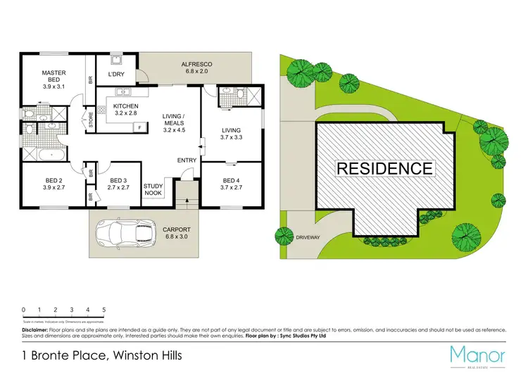Floorplan of Homely house listing, 1 Bronte Place, Winston Hills NSW 2153