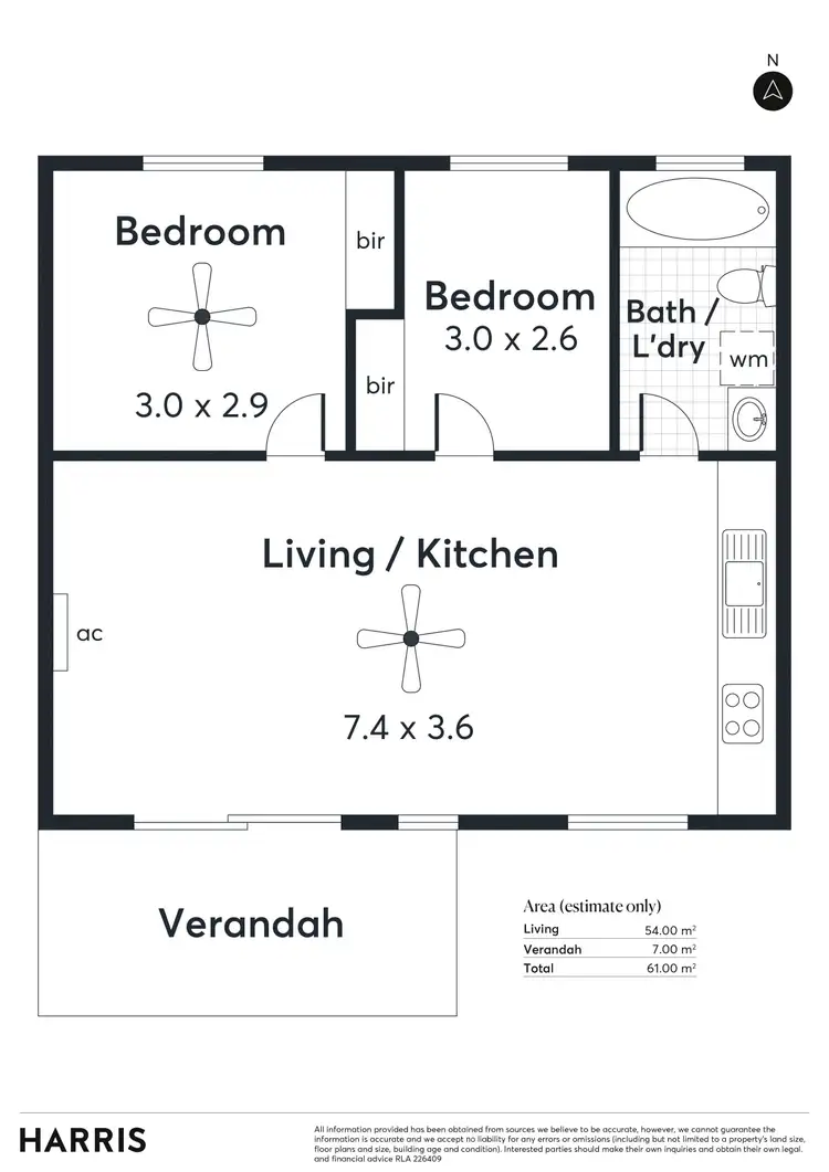 Floorplan of Homely house listing, 4/13 Blyth Terrace, Moonta SA 5558