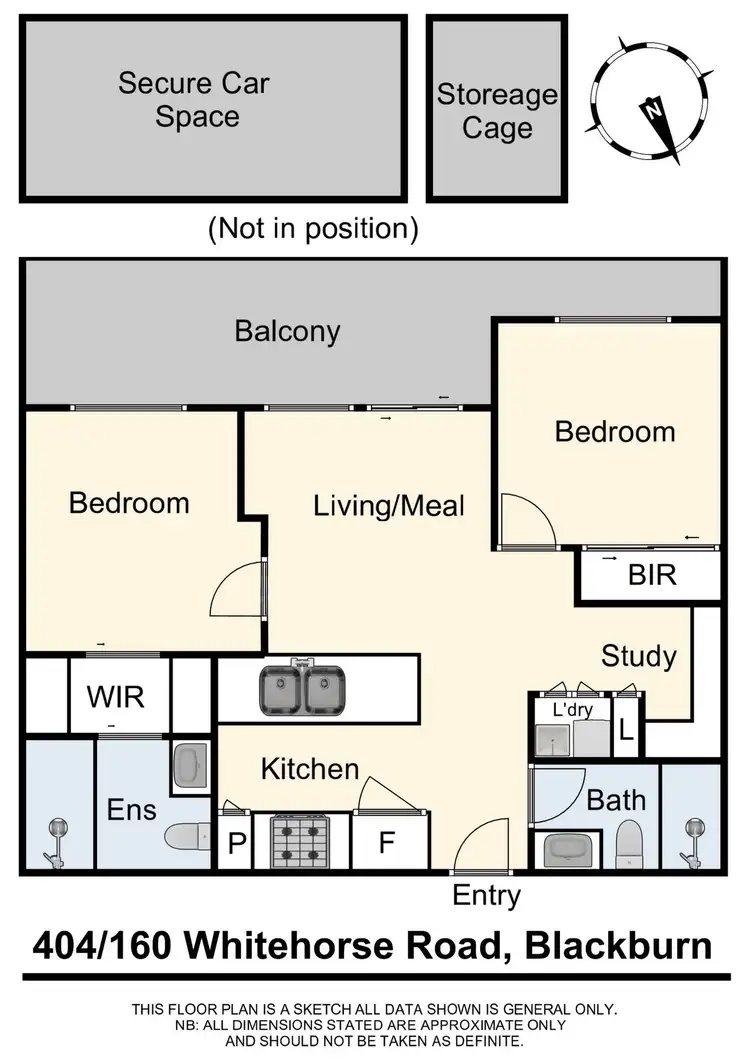 Floorplan of Homely apartment listing, 404A/160 Whitehorse Road, Blackburn VIC 3130