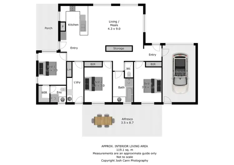 Floorplan of Homely unit listing, 1/4 Albert Street, Corowa NSW 2646