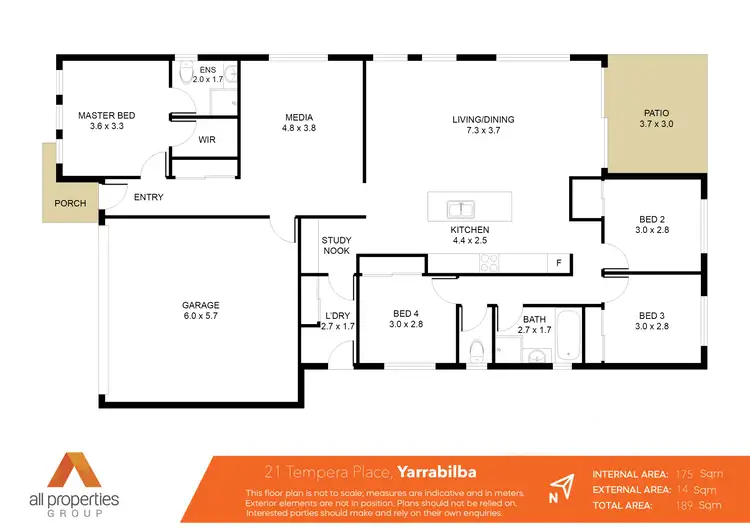 Floorplan of Homely house listing, 21 Tempera Place, Yarrabilba QLD 4207