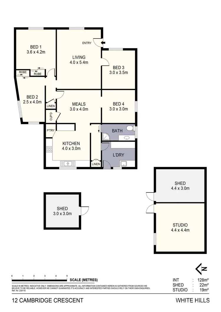 Floorplan of Homely house listing, 12 Cambridge Crescent, White Hills VIC 3550