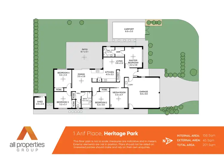 Floorplan of Homely house listing, 1 Arif Place, Heritage Park QLD 4118
