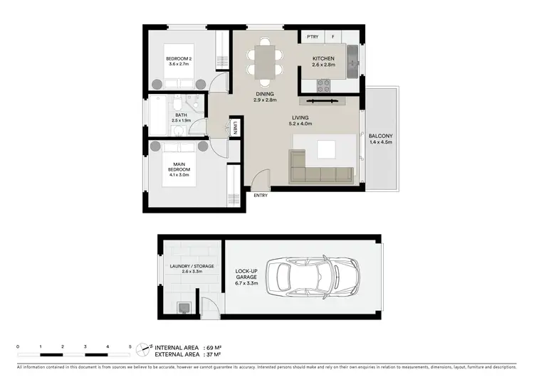 Floorplan of Homely apartment listing, 8/57 Bay Road, Blue Bay NSW 2261