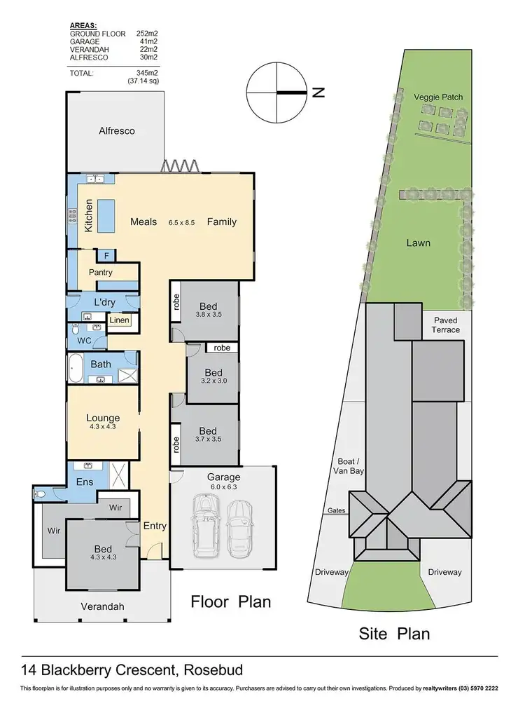 Floorplan of Homely house listing, 14 Blackberry Crescent, Rosebud VIC 3939