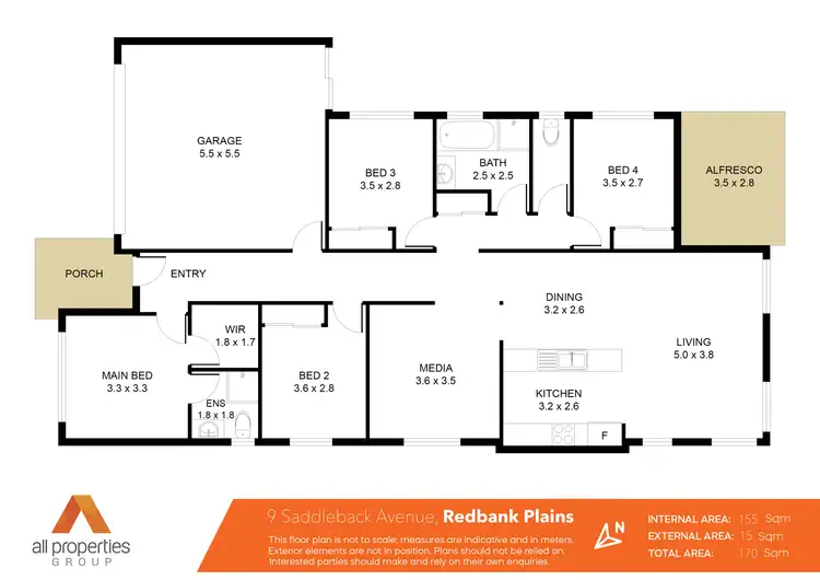Floorplan of Homely house listing, 9 Saddleback Avenue, Redbank Plains QLD 4301