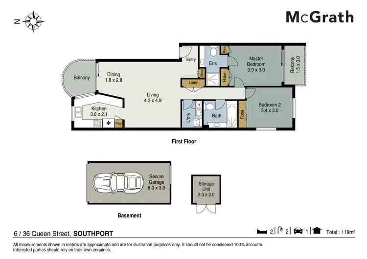 Floorplan of Homely unit listing, 6/36 Queen Street, Southport QLD 4215