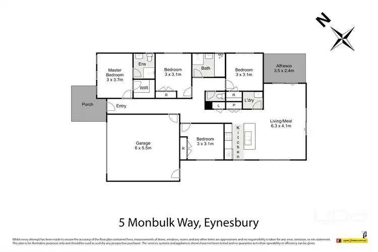 Floorplan of Homely house listing, 5 Monbulk Way, Eynesbury VIC 3338