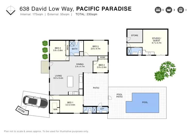 Floorplan of Homely house listing, 638 David Low Way, Pacific Paradise QLD 4564