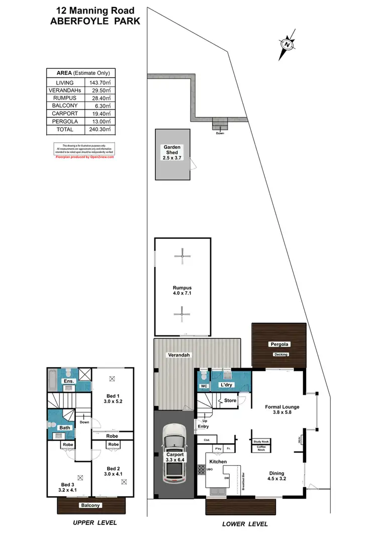 Floorplan of Homely house listing, 12A Manning Road, Aberfoyle Park SA 5159