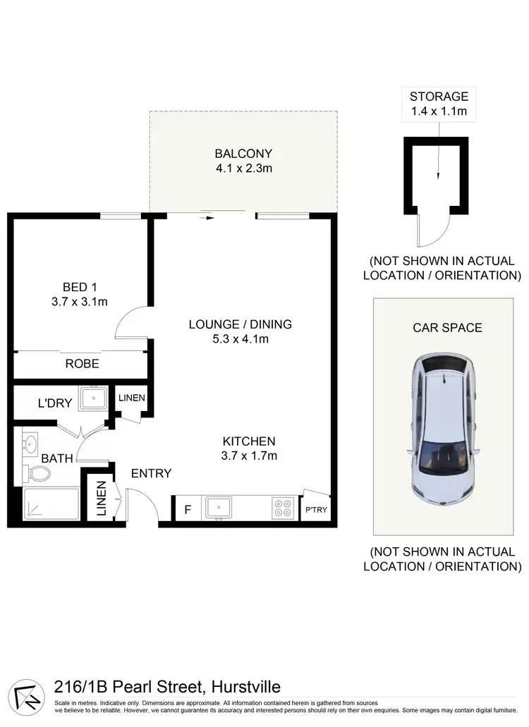 Floorplan of Homely apartment listing, 216/1B Pearl Street, Hurstville NSW 2220