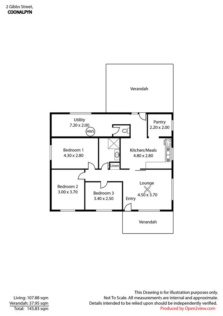 Floorplan of Homely house listing, 2 Gibbs Street, Coonalpyn SA 5265