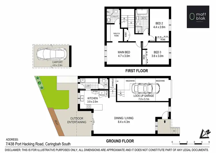 Floorplan of Homely townhouse listing, 7/438 Port Hacking Road, Caringbah South NSW 2229