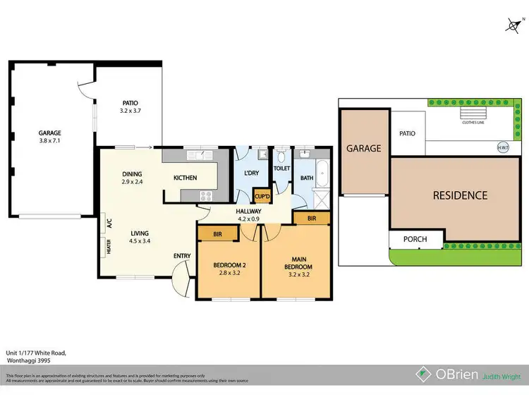 Floorplan of Homely unit listing, 1/177 White Road, Wonthaggi VIC 3995