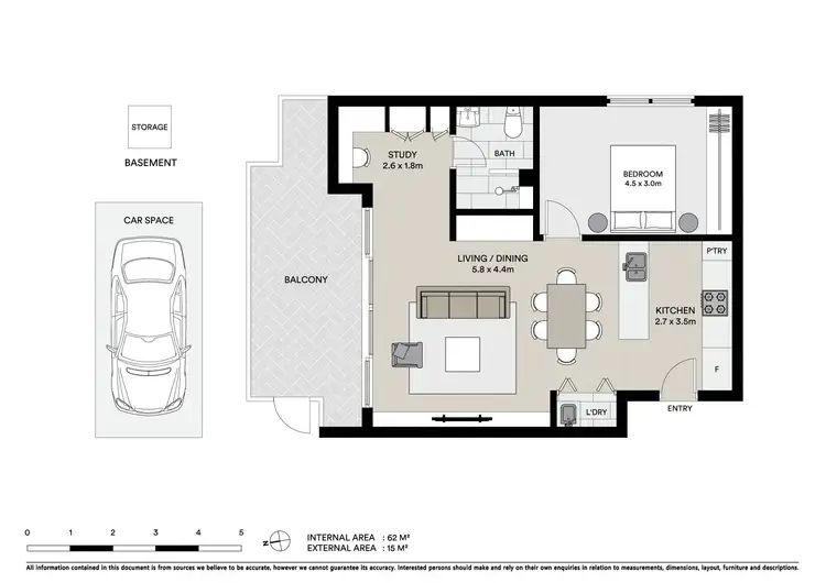 Floorplan of Homely apartment listing, G02/4 Auburn Street, Point Frederick NSW 2250