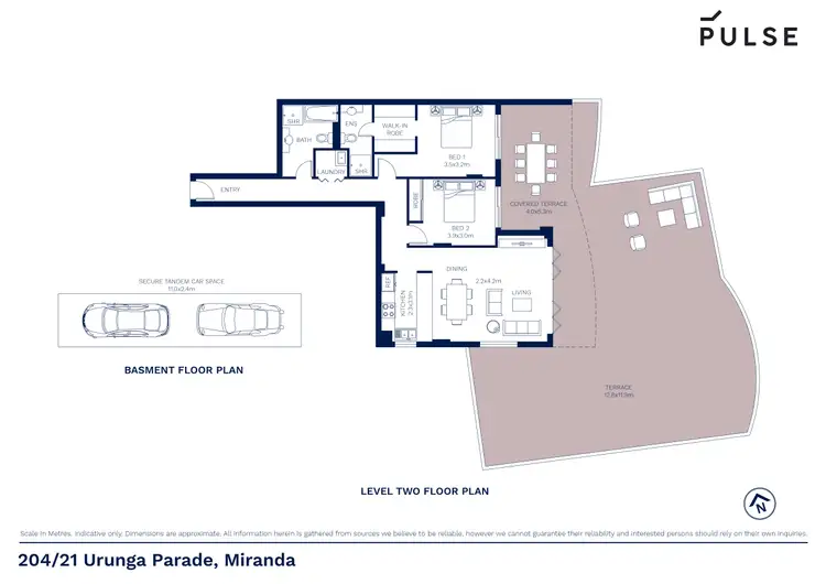 Floorplan of Homely apartment listing, 204/21 Urunga Parade, Miranda NSW 2228
