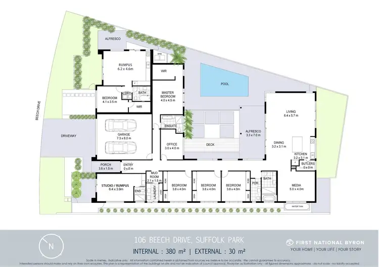 Floorplan of Homely house listing, 106 Beech Drive, Suffolk Park NSW 2481