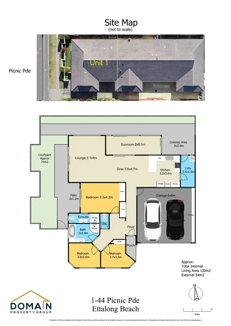 Floorplan of Homely villa listing, 1/44 Picnic Parade, Ettalong Beach NSW 2257