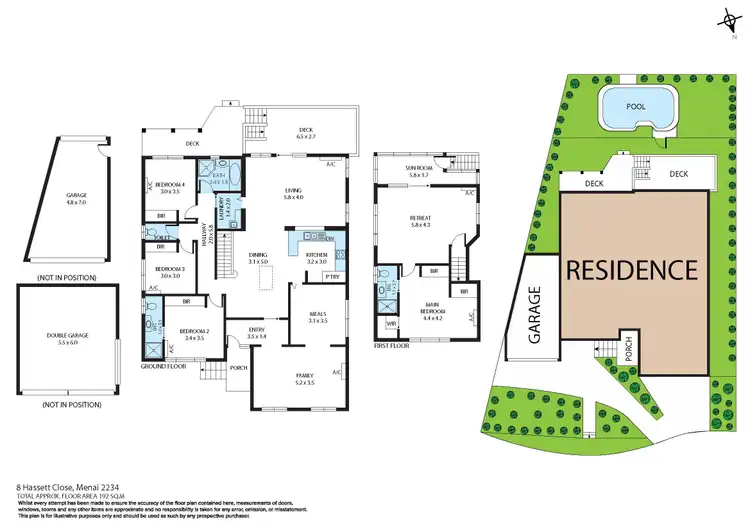 Floorplan of Homely house listing, 8 Hassett Close, Menai NSW 2234
