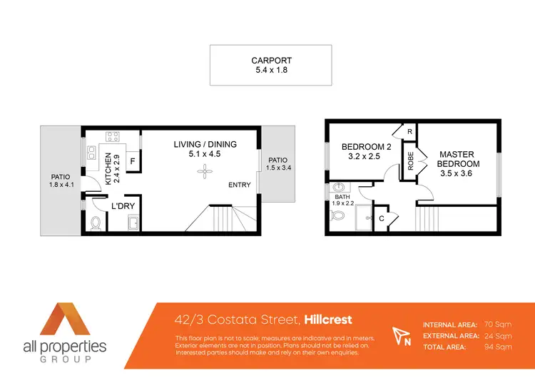 Floorplan of Homely unit listing, 42/3 Costata Street, Hillcrest QLD 4118