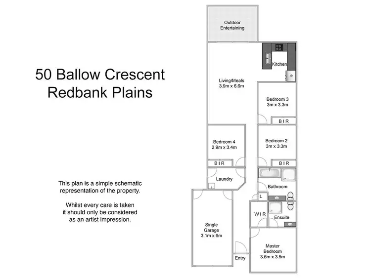 Floorplan of Homely house listing, 50 Ballow Crescent, Redbank Plains QLD 4301