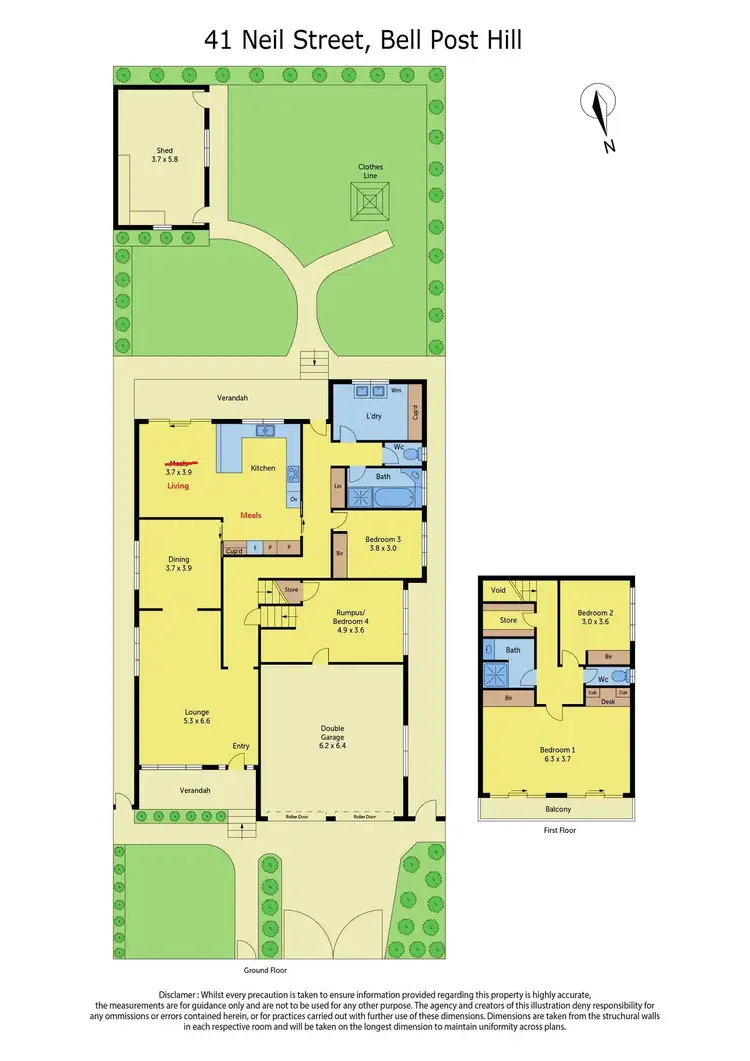 Floorplan of Homely house listing, 41 Neil Street, Bell Post Hill VIC 3215