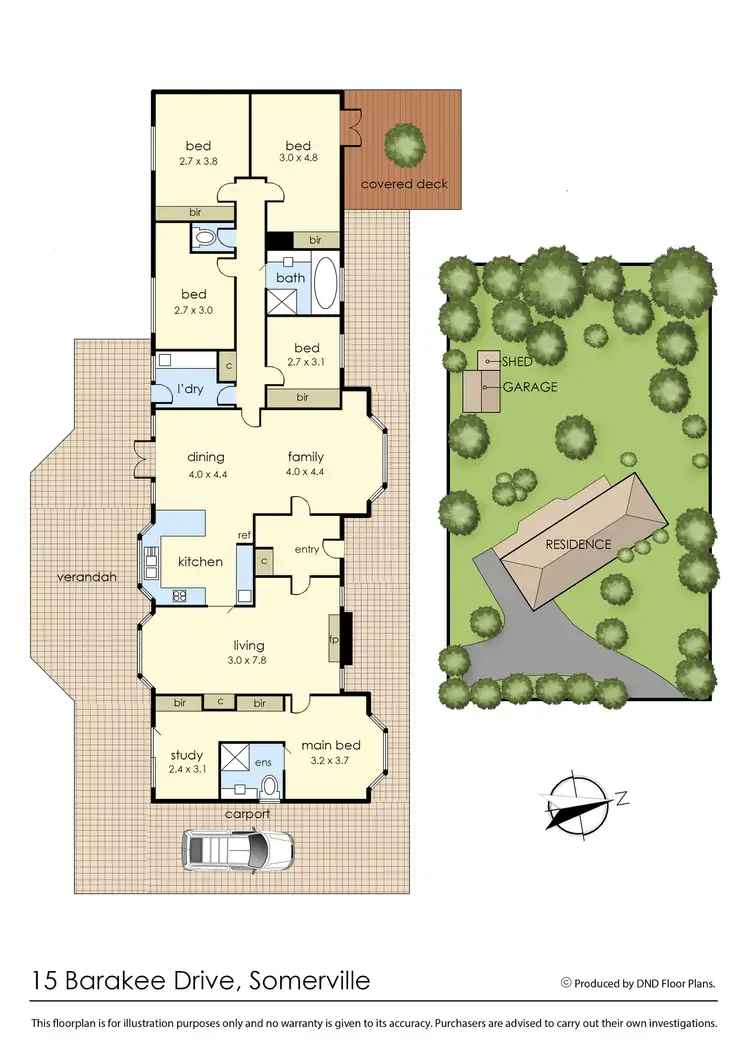 Floorplan of Homely house listing, 15 Barakee Drive, Somerville VIC 3912