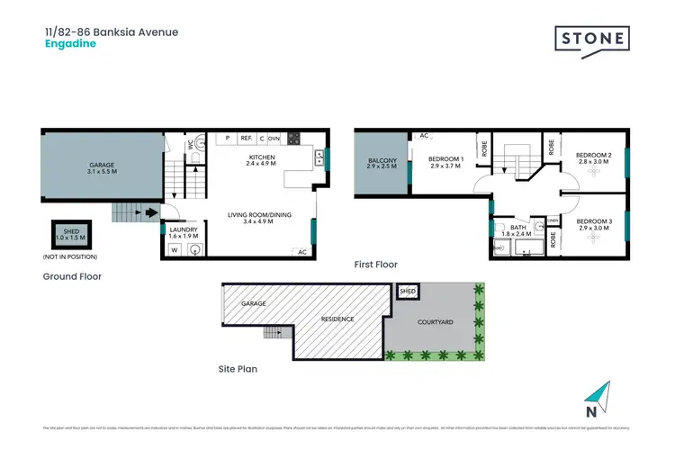 Floorplan of Homely townhouse listing, 11/82-86 Banksia Avenue, Engadine NSW 2233