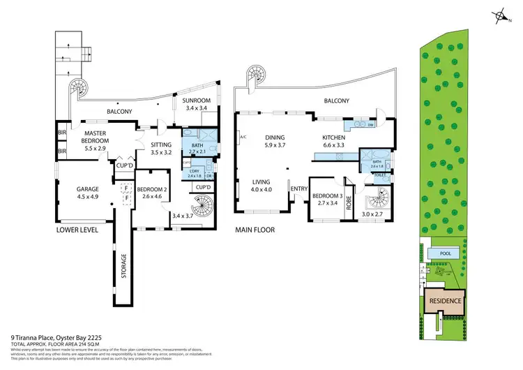 Floorplan of Homely house listing, 9 Tiranna Place, Oyster Bay NSW 2225