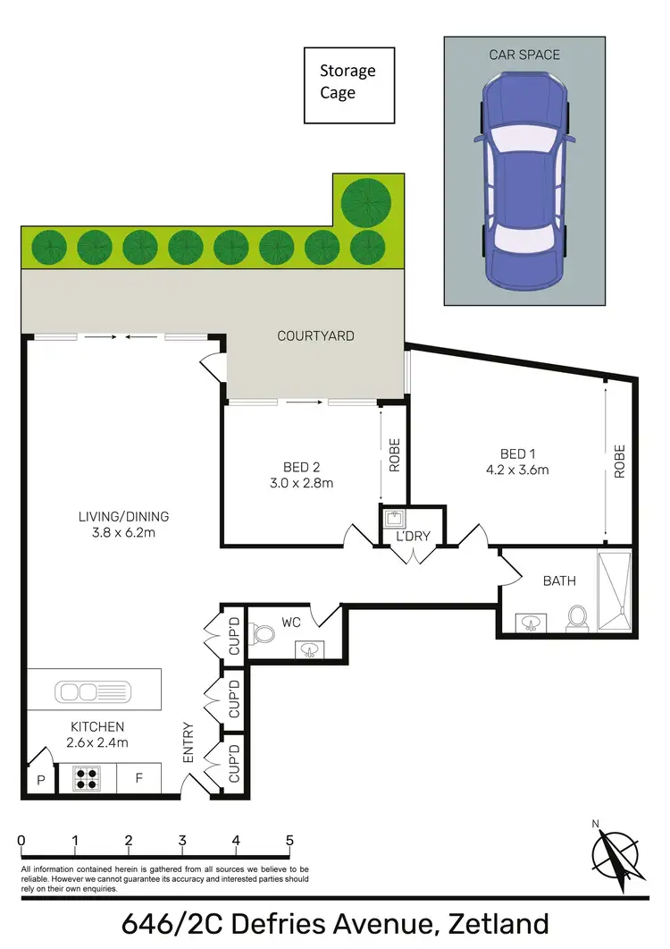 Floorplan of Homely apartment listing, 646/2C Defries Avenue, Zetland NSW 2017