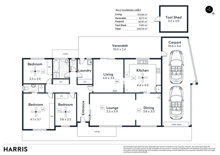 Floorplan of Homely house listing, 8 Apanina Way, Rostrevor SA 5073