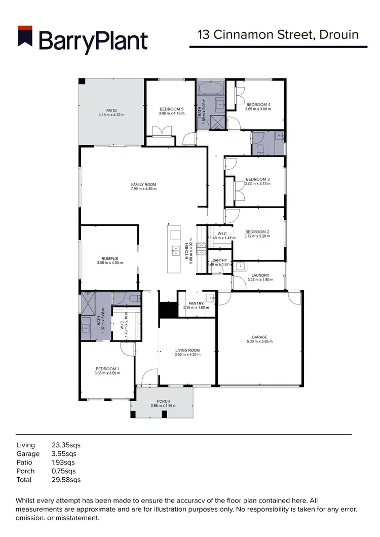 Floorplan of Homely house listing, 13 Cinnamon Street, Drouin VIC 3818