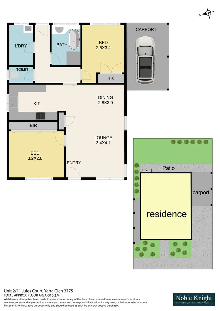 Floorplan of Homely unit listing, 2/11 Jules Court, Yarra Glen VIC 3775