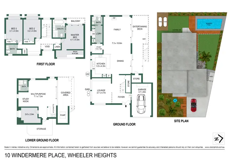 Floorplan of Homely house listing, 10 Windermere Place, Wheeler Heights NSW 2097
