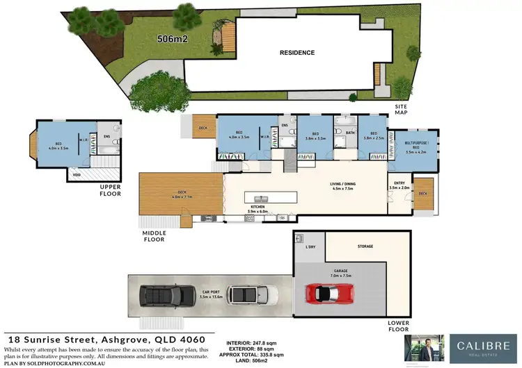 Floorplan of Homely house listing, 18 Sunrise Street, Ashgrove QLD 4060