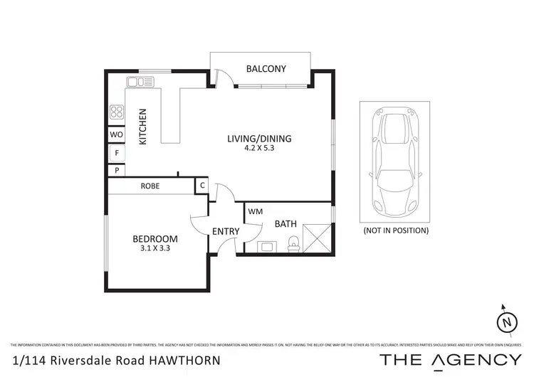 Floorplan of Homely apartment listing, 1/114 Riversdale Road, Hawthorn VIC 3122