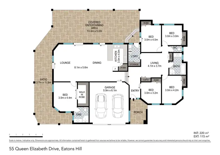 Floorplan of Homely house listing, 55 Queen Elizabeth Drive, Eatons Hill QLD 4037