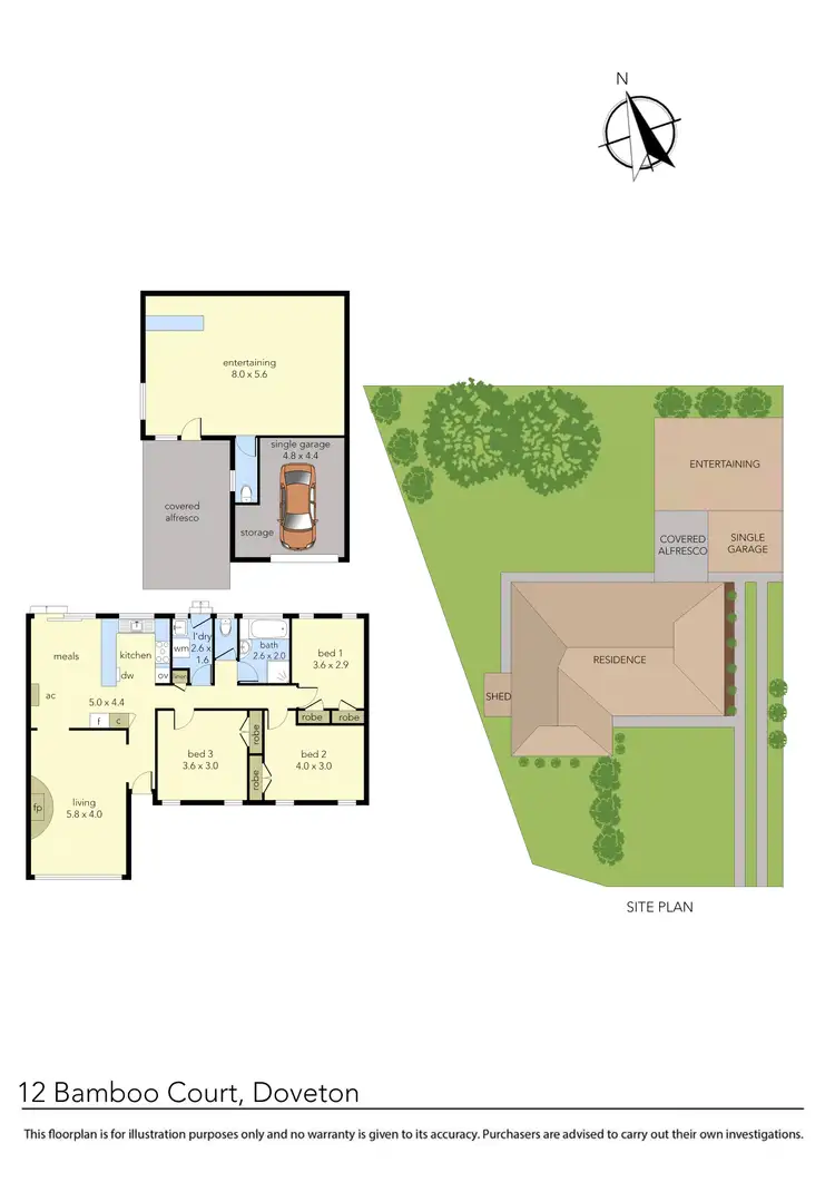 Floorplan of Homely house listing, 12 Bamboo Court, Doveton VIC 3177