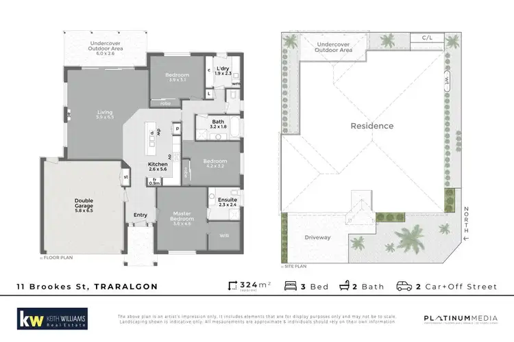 Floorplan of Homely townhouse listing, 11 Brookes Street, Traralgon VIC 3844