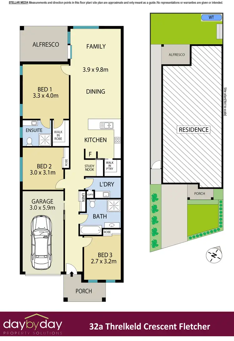 Floorplan of Homely semi-detached listing, 32A Threlkeld Crescent, Fletcher NSW 2287