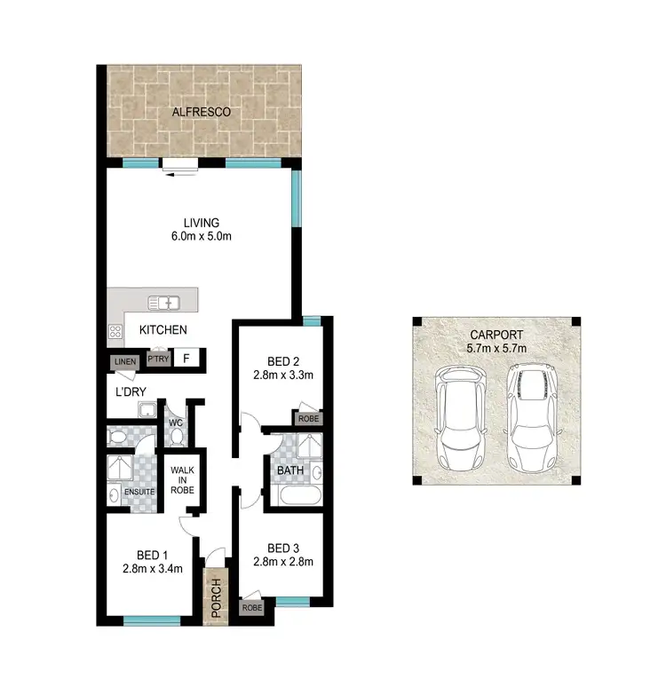 Floorplan of Homely house listing, 60 Paragon Loop, Dalyellup WA 6230