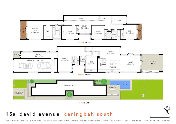 Floorplan of Homely semi-detached listing, 15A David Avenue, Caringbah South NSW 2229